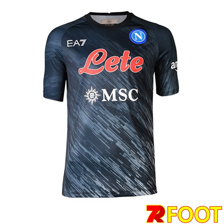 Junior Maillot de Foot SSC Naples Third Noir 2022/2023 Pas Cher Replica