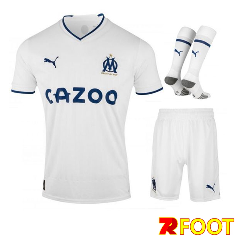 Cadre Ensemble Maillot Foot Marseille OM Domicile (Short + Chaussettes